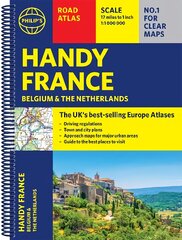 Philip's Handy Road Atlas France, Belgium and The Netherlands: Spiral A5 цена и информация | Путеводители, путешествия | pigu.lt