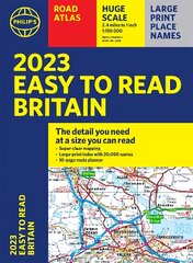 2023 Philip's Easy to Read Road Atlas Britain: (A4 Paperback) kaina ir informacija | Kelionių vadovai, aprašymai | pigu.lt