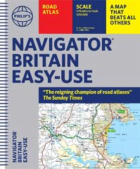 Philip's Navigator Britain Easy Use Format: (Spiral binding) цена и информация | Путеводители, путешествия | pigu.lt