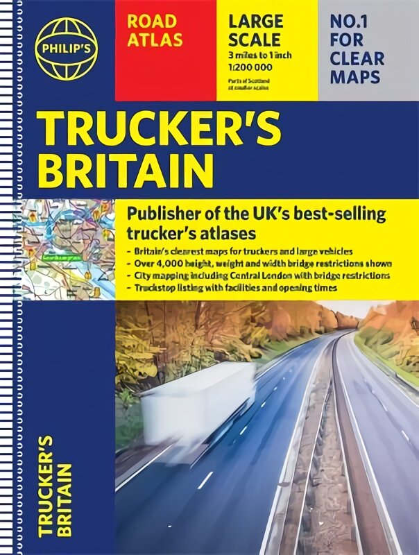 Philip's Trucker's Road Atlas of Britain: (Spiral A3) kaina ir informacija | Kelionių vadovai, aprašymai | pigu.lt