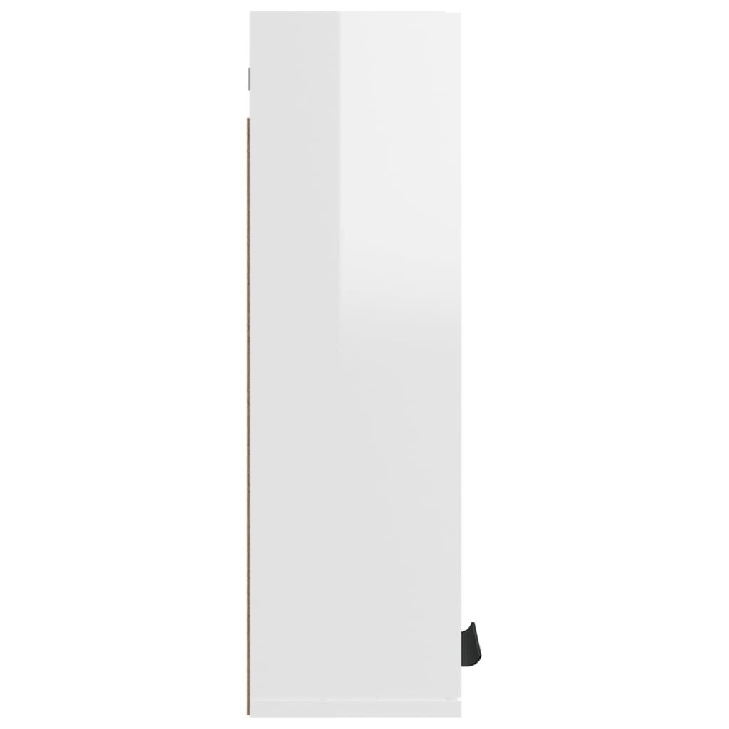 Prie sienos montuojama vonios spintelė, 32x20x67cm, balta kaina ir informacija | Vonios spintelės | pigu.lt