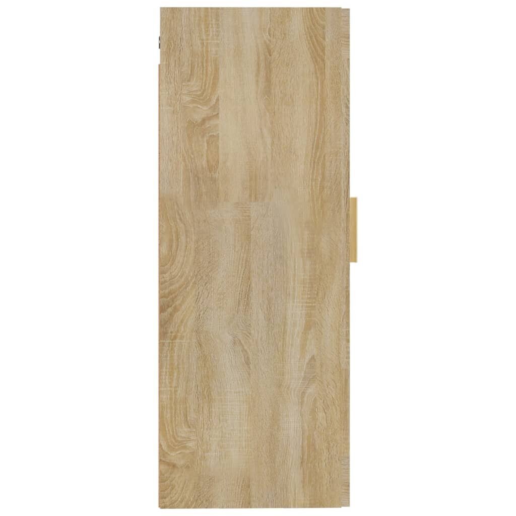 Sieninė spintelė, Apdirbta mediena, 35x34x90cm, ąžuolo spalva kaina ir informacija | Svetainės spintelės | pigu.lt