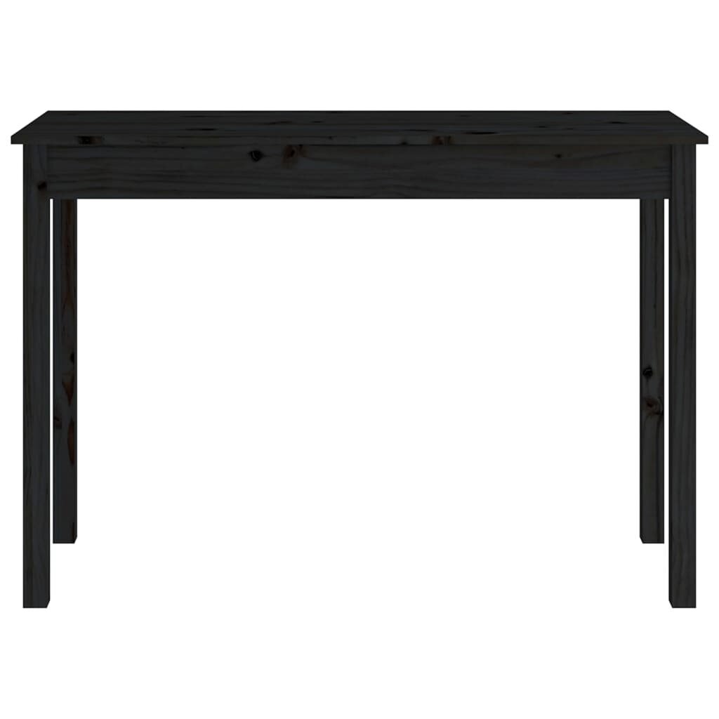 Konsolinis staliukas, Pušies masyvas, 110x40x75cm, juoda kaina ir informacija | Stalai-konsolės | pigu.lt