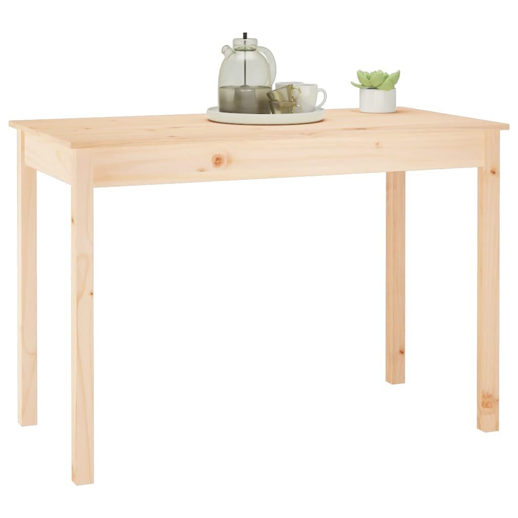 Valgomojo stalas, Pušies medienos masyvas, 110x55x75cm цена и информация | Virtuvės ir valgomojo stalai, staliukai | pigu.lt