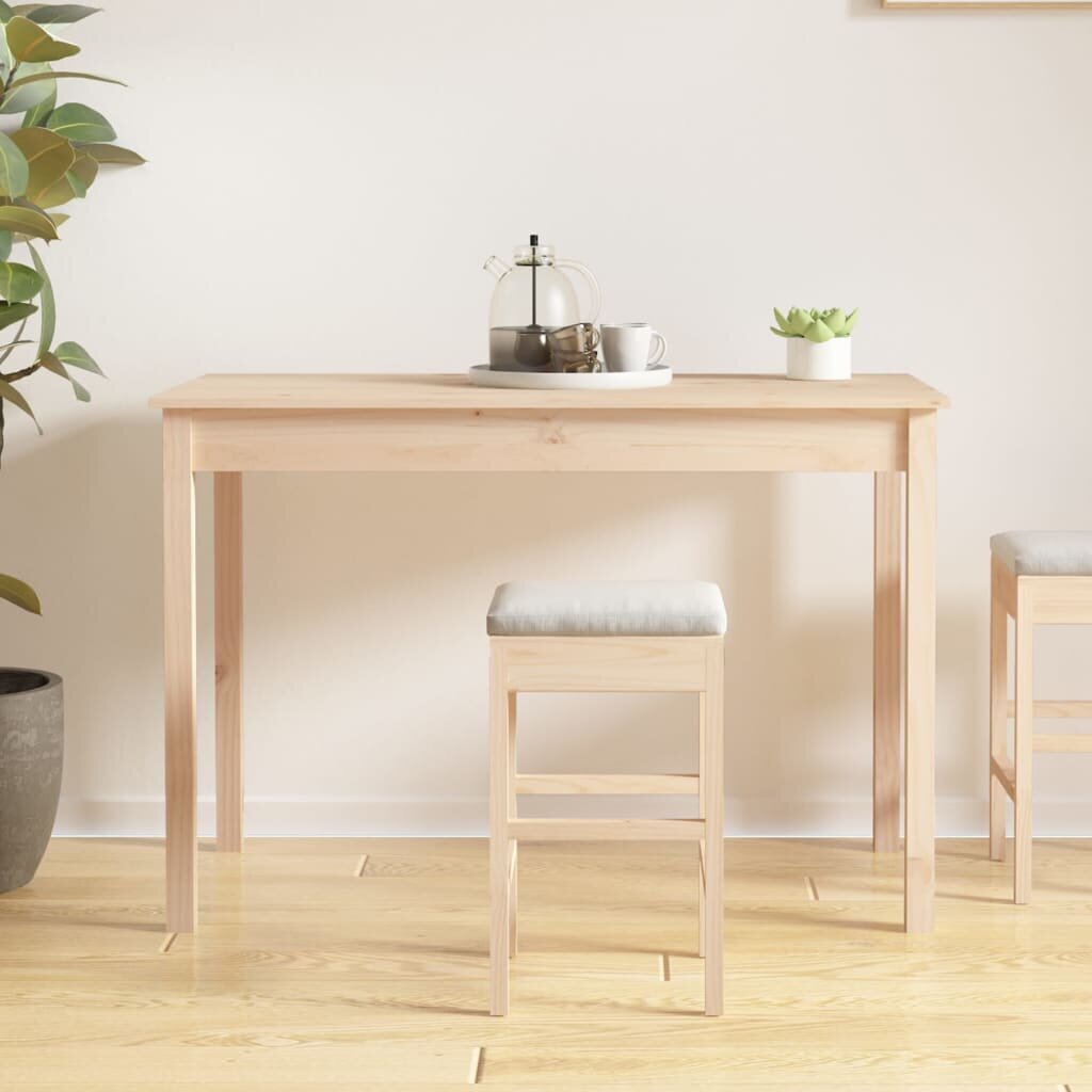 Valgomojo stalas, Pušies medienos masyvas, 110x55x75cm kaina ir informacija | Virtuvės ir valgomojo stalai, staliukai | pigu.lt
