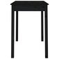 Valgomojo stalas, Pušies medienos masyvas, 110x55x75cm, juoda kaina ir informacija | Virtuvės ir valgomojo stalai, staliukai | pigu.lt