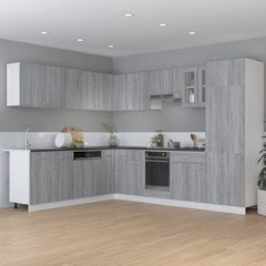 Virtuvės spintelė, pilka ąžuolo, 75,5x75,5x80,5cm, mediena kaina ir informacija | Virtuvinės spintelės | pigu.lt