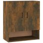 Sieninė spintelė vidaXL, Apdirbta mediena, 60x31x70cm, dūminio ąžuolo spalva kaina ir informacija | Svetainės spintelės | pigu.lt