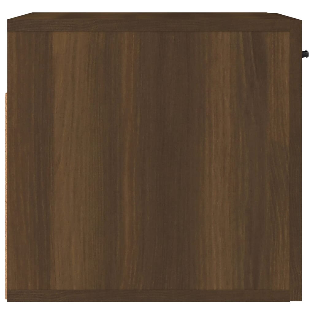Sieninė spintelė, Apdirbta mediena, 80x35x36,5cm, ruda ąžuolo spalva kaina ir informacija | Svetainės spintelės | pigu.lt
