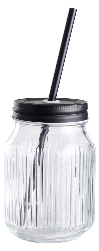 Stiklinė su šiaudeliais 450ml kaina ir informacija | Taurės, puodeliai, ąsočiai | pigu.lt