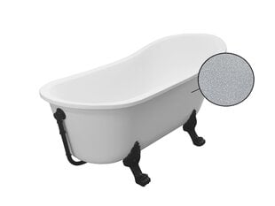 Ванна Besco Olaya Glam 160, серебристая+черная цена и информация | Для ванны | pigu.lt