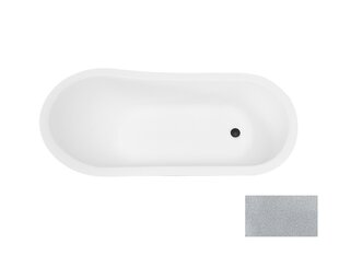 Ванна Besco Olaya Glam 160, серебристая+черная цена и информация | Для ванны | pigu.lt