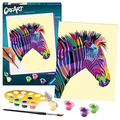 Раскраска по цифрам Ravensburger CreArt Large Zebra цена и информация | Набор для рисования по номерам | pigu.lt