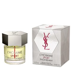 Туалетная вода Yves Saint Laurent L'Homme Sport edt 60 мл цена и информация | Мужские духи | pigu.lt