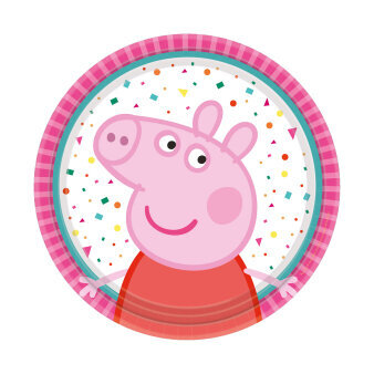 Vienkartinės lėkštės Peppa Pig, 18 cm, 8 vnt. kaina ir informacija | Vienkartiniai indai šventėms | pigu.lt