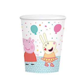 Peppa Pig gėrimo puodeliai 250ml 8 vnt kaina ir informacija | Vienkartiniai indai šventėms | pigu.lt