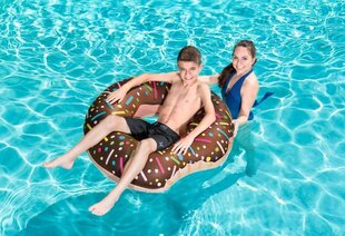 Кольцо BESTWAY для плавания «Пончик», 107 см, коричневый цена и информация | Надувные и пляжные товары | pigu.lt