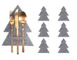 Stalo įrankių dėklas Kalėdos 6 vnt KF370-6 цена и информация | Kalėdinės dekoracijos | pigu.lt