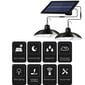 Dvigubas lauko šviestuvas su saulės baterija ir judesio davikliu kaina ir informacija | Lauko šviestuvai | pigu.lt