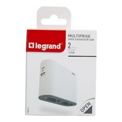 Legrand 2x2P + USB-разветвитель переменного тока, белый/черный цена и информация | Адаптеры, USB-разветвители | pigu.lt