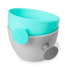 Įrankiai Skip Hop Easy-Feed žalsvai mėlyna / pilka kaina ir informacija | Kūdikių indai, indeliai pienui ir įrankiai | pigu.lt