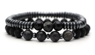 Черный браслет с камнями, черный цена и информация | Женские браслеты | pigu.lt