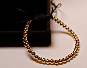 Žalvario apyrankė su perlais, paauksuota kaina ir informacija | Apyrankės moterims | pigu.lt