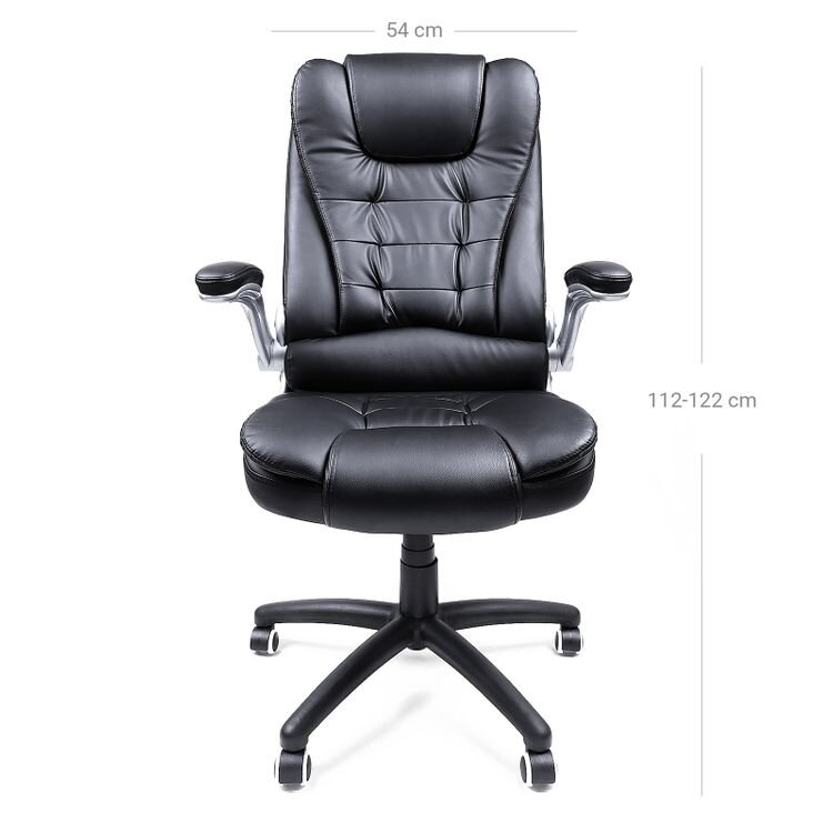 Vadovo kėdė su dirbtinės odos apmušalais SONGMICS OBG51B kaina | pigu.lt