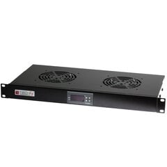 Aušinimo skydelis Techly 2x23W Rack 19 1U vidinis, LED termostatas цена и информация | Аксессуары для корпусов | pigu.lt