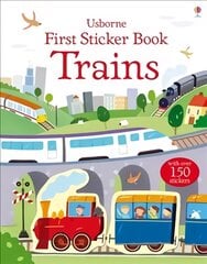 First Sticker Book Trains цена и информация | Книги для самых маленьких | pigu.lt