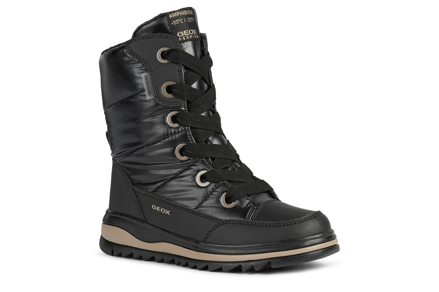 Geox Amphibiox neperšlampantys žieminiai batai juodi 1143739 цена и информация | Bateliai vaikams | pigu.lt