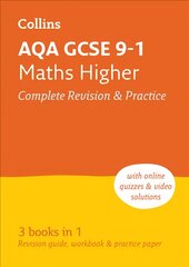 AQA GCSE 9-1 Maths Higher All-in-One Complete Revision and Practice: Ideal for Home Learning, 2023 and 2024 Exams edition, Higher tier, AQA GCSE Maths Higher Tier All-in-One Revision and Practice цена и информация | Книги для подростков и молодежи | pigu.lt