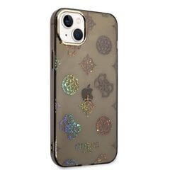 Guess PC/TPU Peony Glitter Case skirtas iPhone 14 Plus, juodas kaina ir informacija | Telefono dėklai | pigu.lt