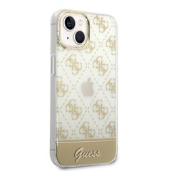 Guess PC/TPU Peony Glitter Script Logo Case for iPhone 14 Plus Gold цена и информация | Чехлы для телефонов | pigu.lt