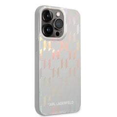 Karl Lagerfeld Iridescent Monogram Case для iPhone 14 Pro Silver цена и информация | Чехлы для телефонов | pigu.lt