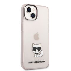 Karl Lagerfeld Choupette Logo Case skirtas iPhone 14, rožinis kaina ir informacija | Telefono dėklai | pigu.lt