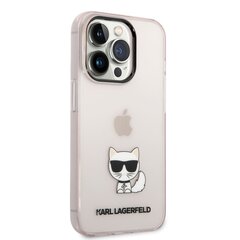 Karl Lagerfeld Choupette Logo Case skirtas iPhone 14 Pro, rožinis kaina ir informacija | Telefono dėklai | pigu.lt