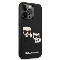 Karl Lagerfeld and Choupette 3D Case skirtas iPhone 14 Pro Max, juodas kaina ir informacija | Telefono dėklai | pigu.lt