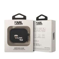 Karl Lagerfeld and Choupette Silicone Case skirtas Airpods Pro, juodas kaina ir informacija | Ausinės | pigu.lt