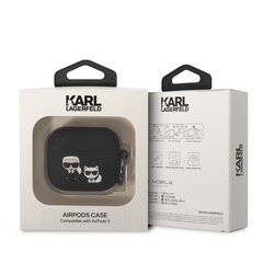 Karl Lagerfeld and Choupette Silicone Case skirtas Airpods 3, juodas kaina ir informacija | Ausinės | pigu.lt