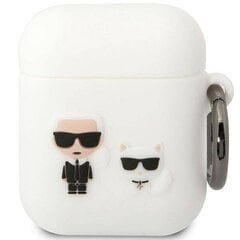 Karl Lagerfeld and Choupette Silicone Case для Airpods 1/2 White цена и информация | Аксессуары для наушников | pigu.lt
