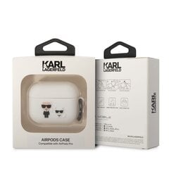 Karl Lagerfeld and Choupette Silicone Case for Airpods Pro White цена и информация | Аксессуары для наушников | pigu.lt