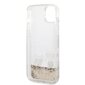 Karl Lagerfeld Liquid Glitter and Choupette Case skirtas iPhone 14 Plus, auksinis kaina ir informacija | Telefono dėklai | pigu.lt