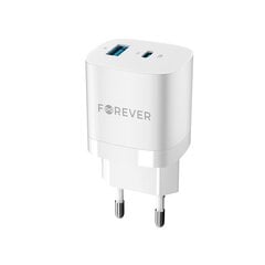 Forever TC-05 GaN PD charger 1x USB-C 33W white цена и информация | Зарядные устройства для телефонов | pigu.lt