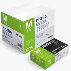 Nitrilo pirštinės Santex Nitriflex Black Soft, L, 1000vnt kaina ir informacija | Darbo pirštinės | pigu.lt