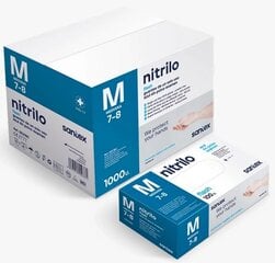 Прочные одноразовые нитриловые перчатки Santex Nitrile Flash M, 1000 шт. (4,5 г) цена и информация | Рабочие перчатки | pigu.lt