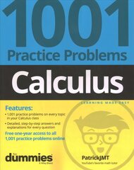 Calculus: 1001 Practice Problems For Dummies (plus Fr ee Online Practice) цена и информация | Книги по экономике | pigu.lt