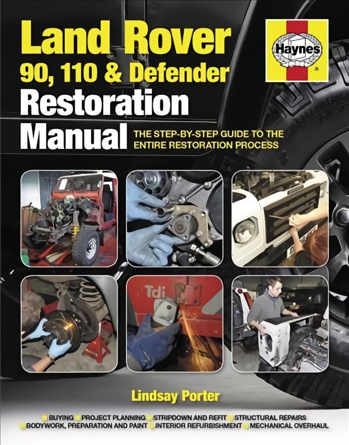 Land Rover 90, 110 & Defender Restoration Manual: Step-by-step guidance for owners and restorers kaina ir informacija | Kelionių vadovai, aprašymai | pigu.lt