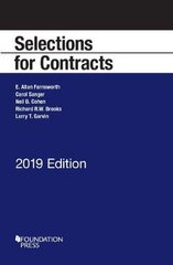 Selections for Contracts, 2019 Edition цена и информация | Книги по экономике | pigu.lt