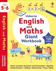 Usborne English and Maths Giant Workbook 5-6 kaina ir informacija | Knygos mažiesiems | pigu.lt